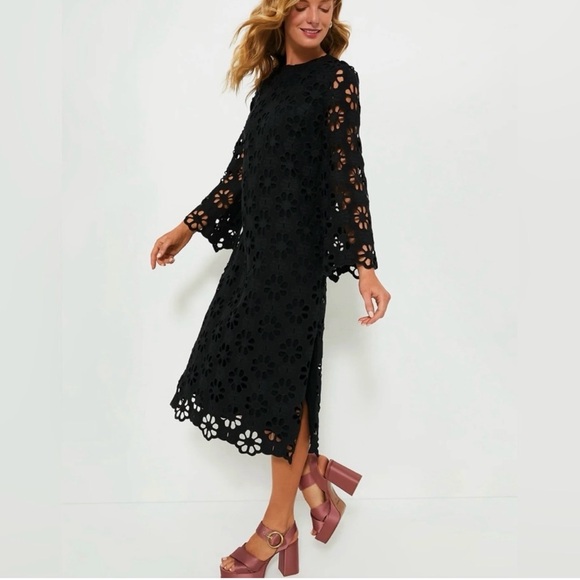 Tuckernuck Dresses & Skirts - Tuckernuck Black Floral Lace Long Sleeve Dress
